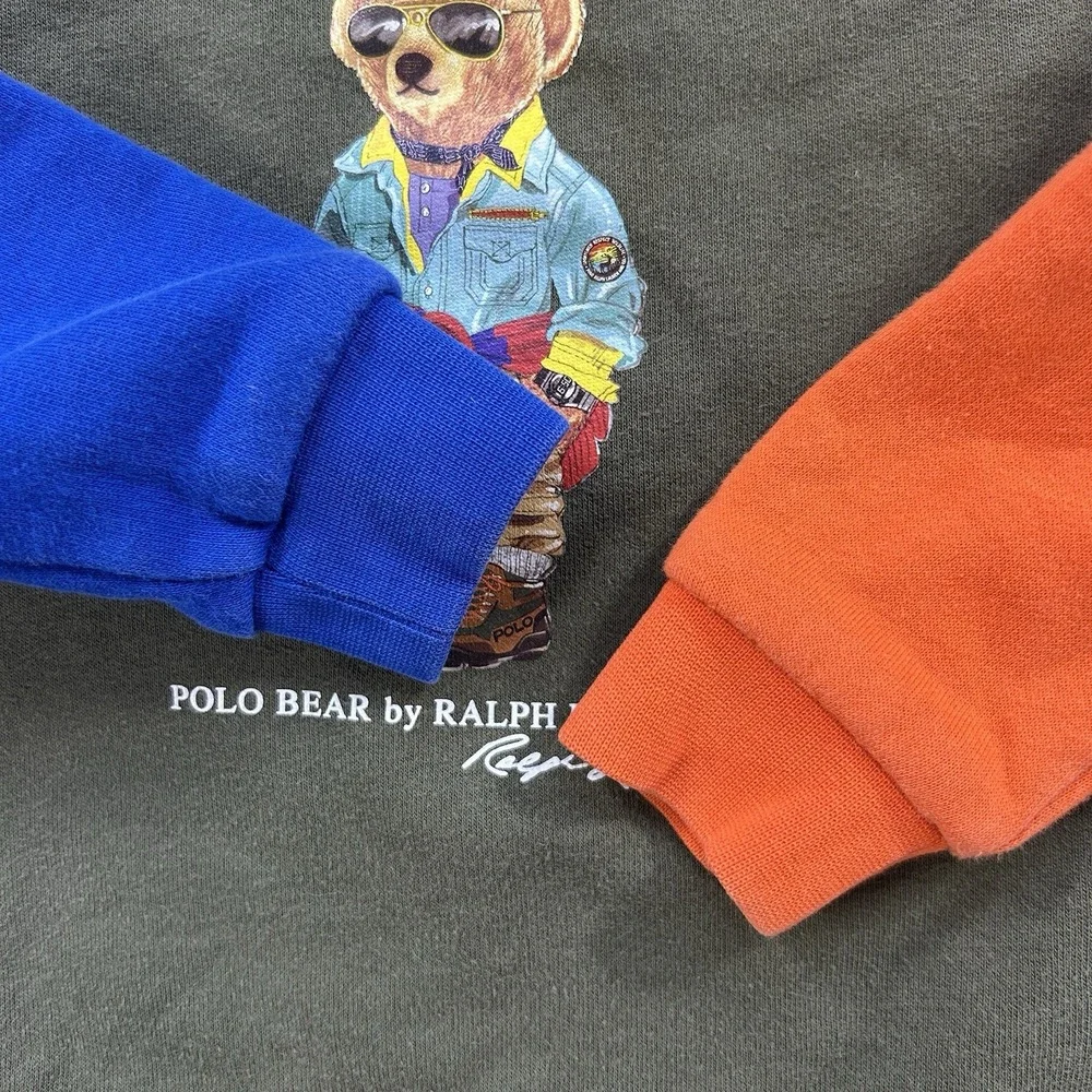 Polo Ralph Lauren 18M Polo Bear Color-Blocked‎ Fleece Crewneck Streetwear